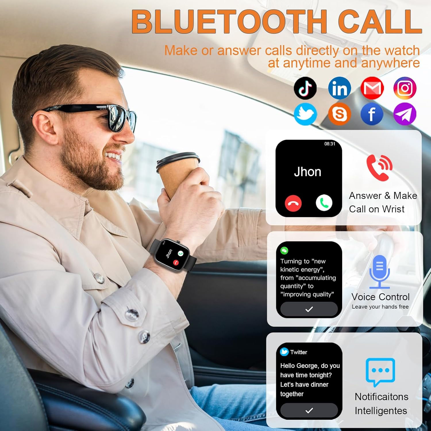 Smart Watch for Women Men, 1.91" HD Screen Smartwa... - Image 5