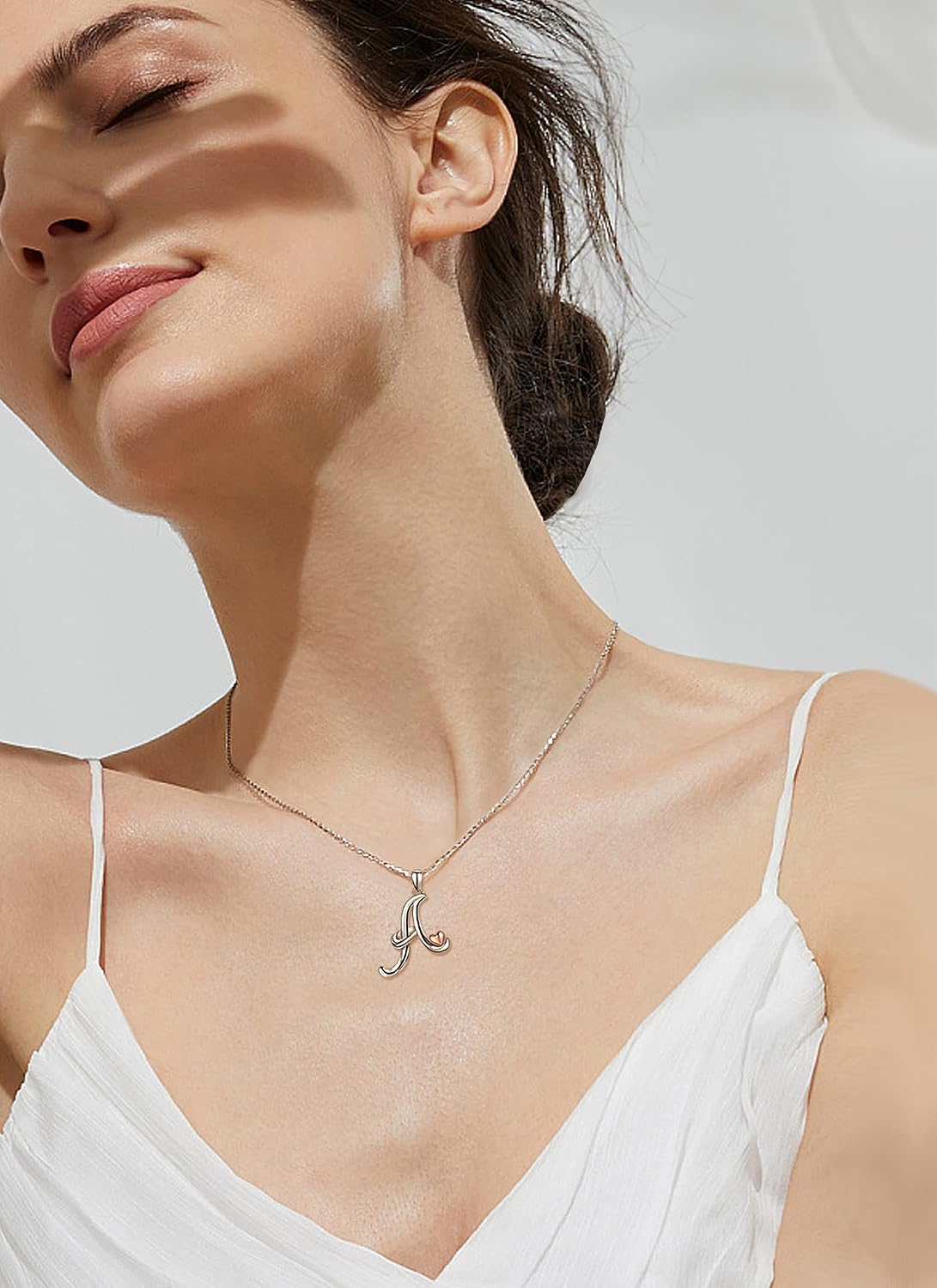 CELESTIA Sterling Silver Initial Necklaces 26 Lett... - Image 5