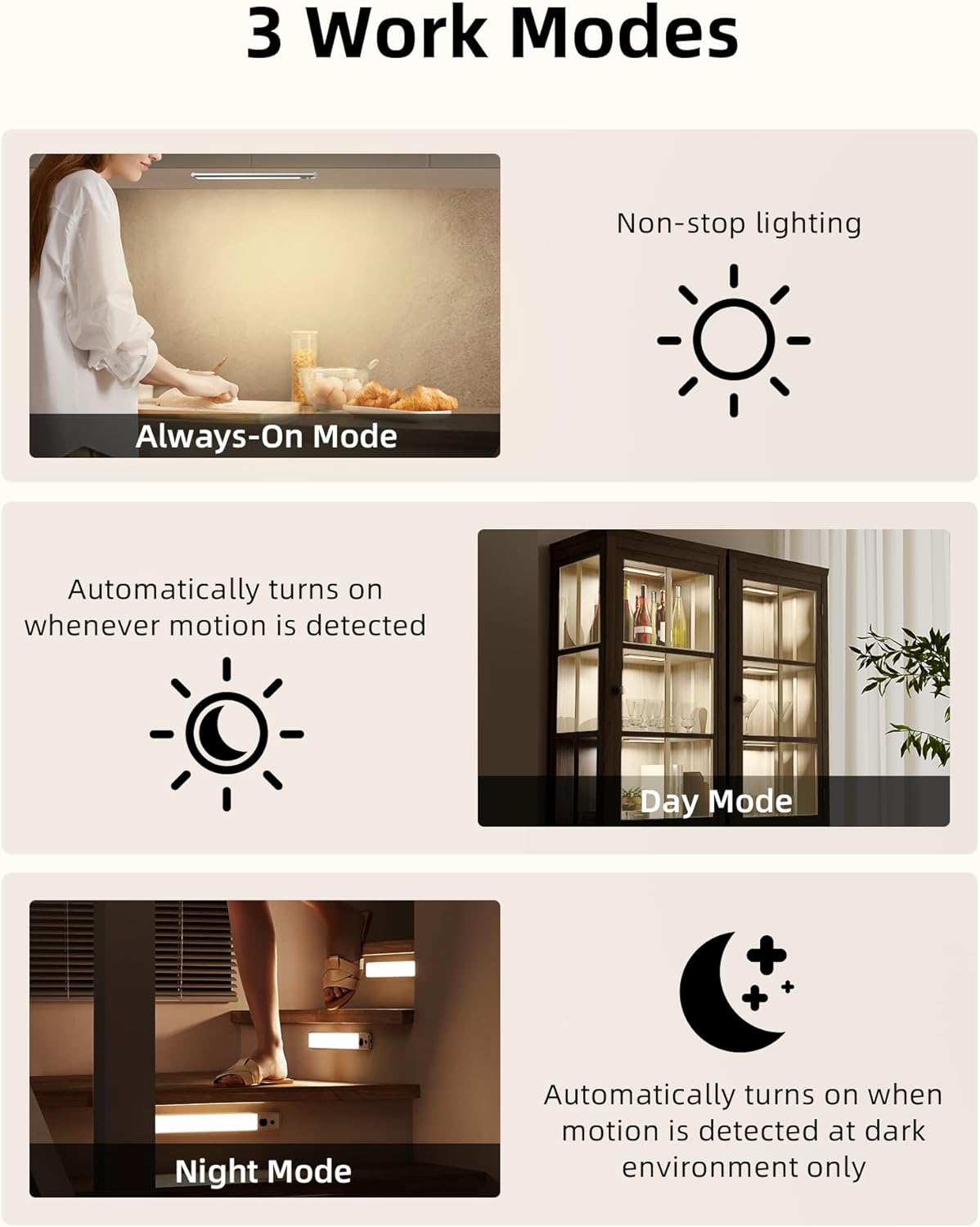 EZVALO Under Cabinet Lights, LED Closet Lights Wir... - Image 7