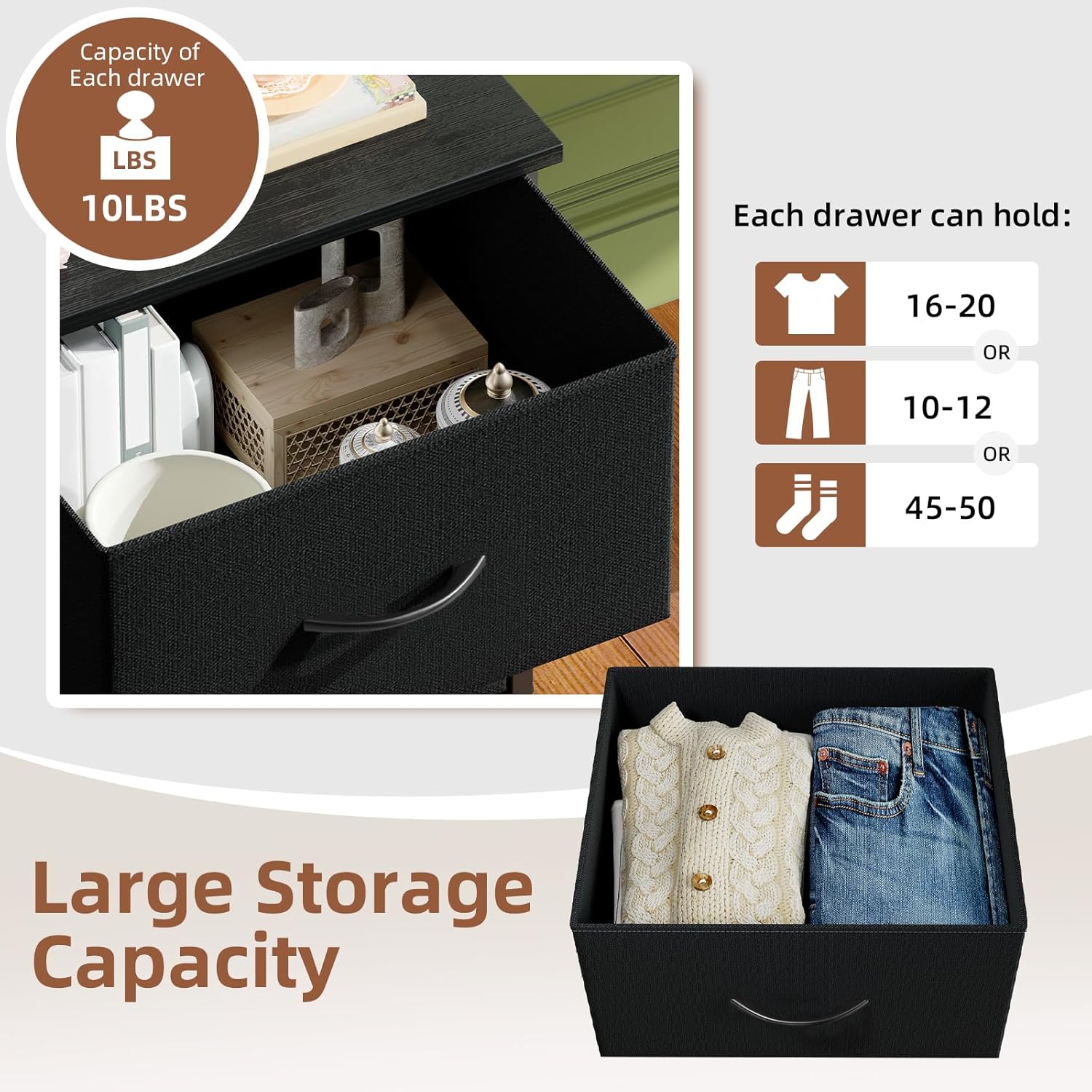 Somdot Tall Dresser for Bedroom with 4 Drawers, St... - Image 6