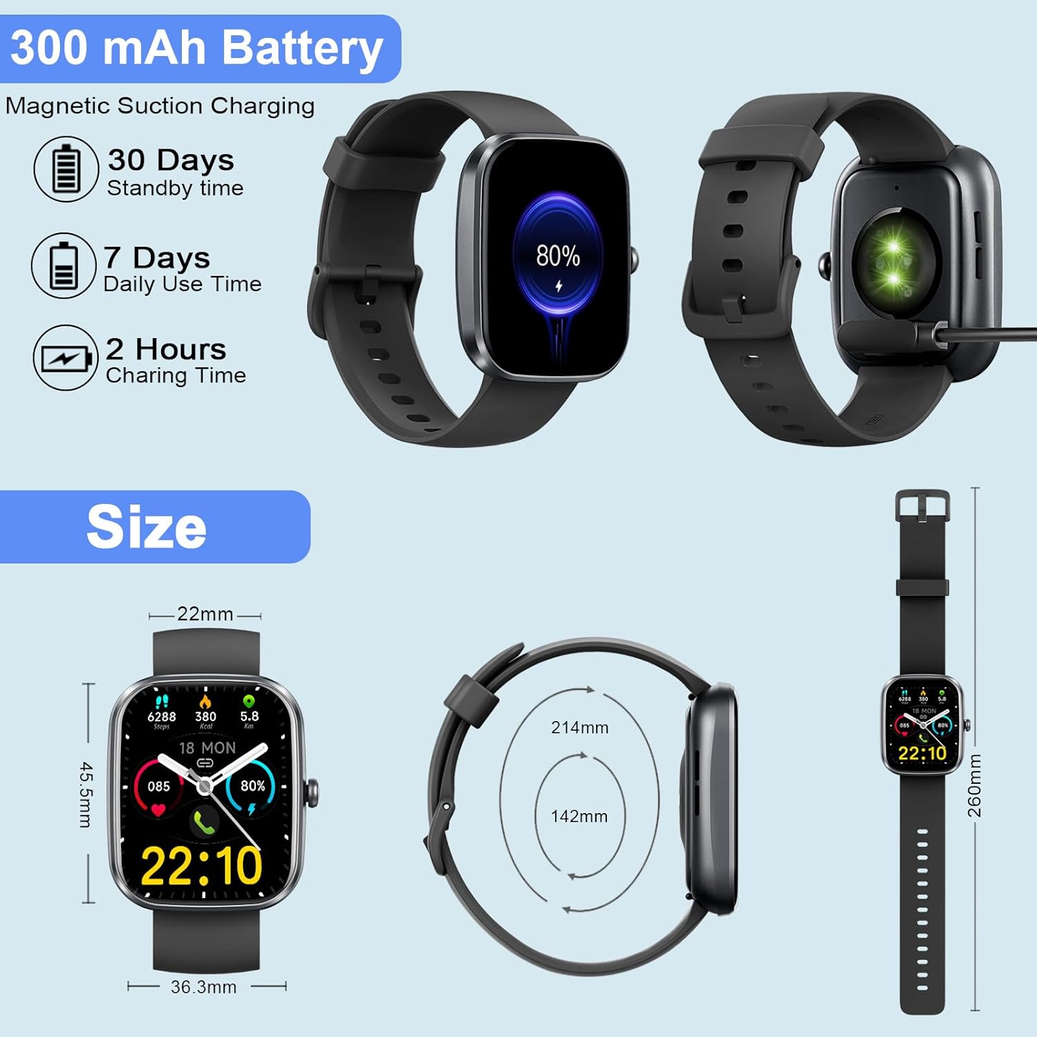 Smart Watch for Women Men, 1.91" HD Screen Smartwa... - Image 8