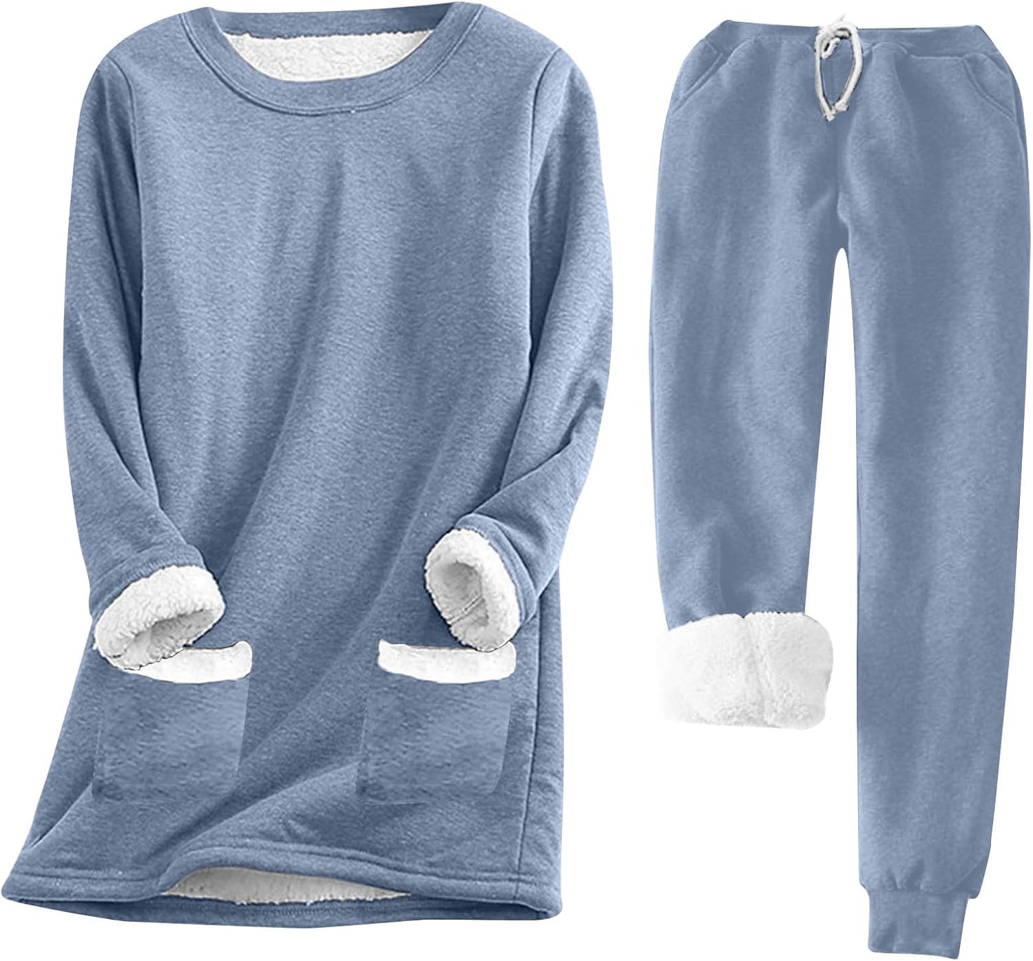 Womens Warm Outfits Top T Shirts Pants Outfits Paj... - Image 2