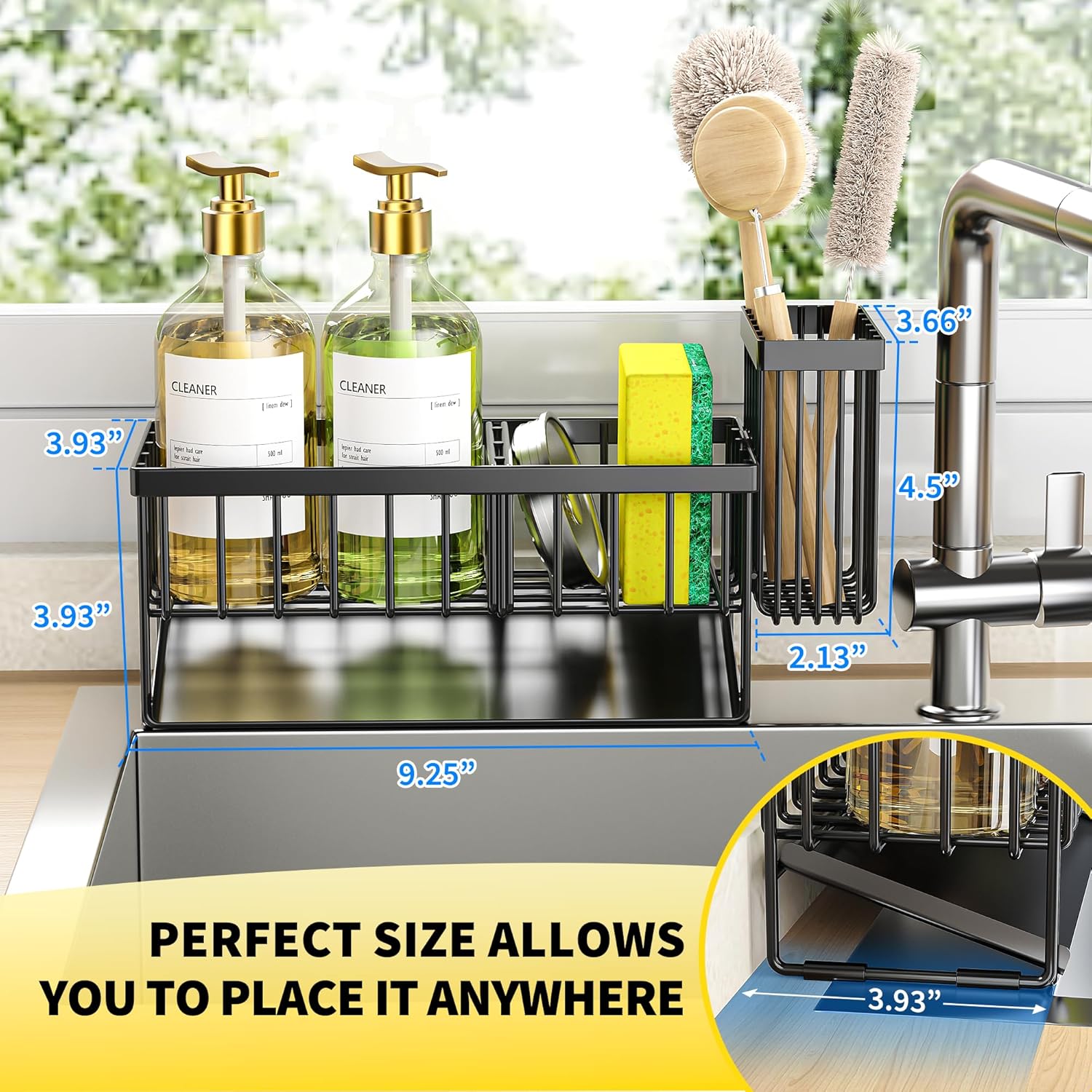Cisily Kitchen Sink Caddy Organzier with High Brus... - Image 3