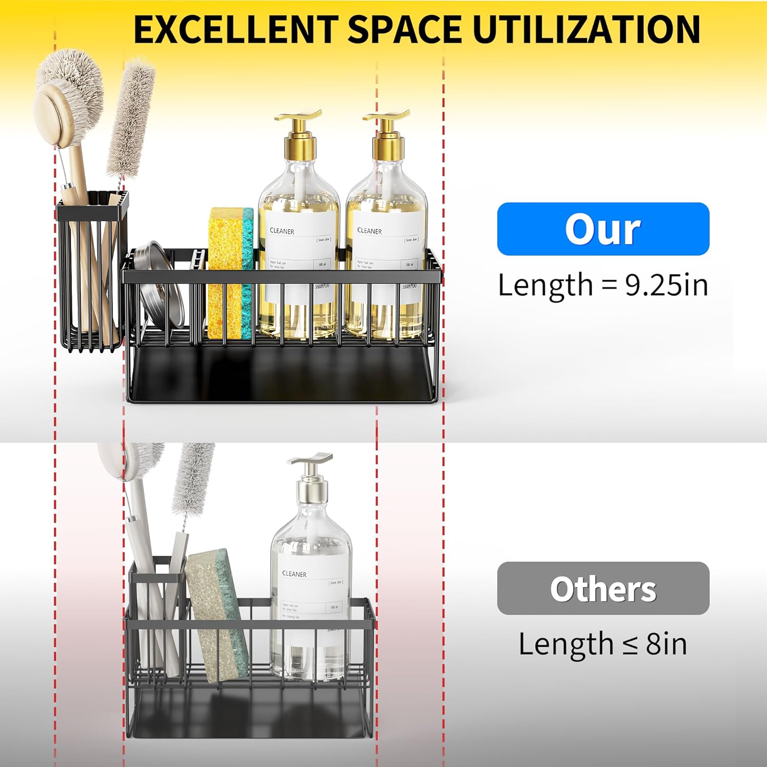 Cisily Kitchen Sink Caddy Organzier with High Brus... - Image 7