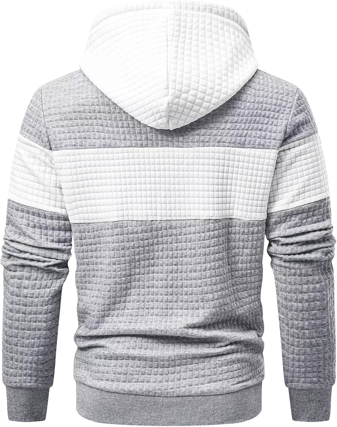 JMIERR Men's Hoodies Waffle Sweatshirt with Pocket... - Image 8