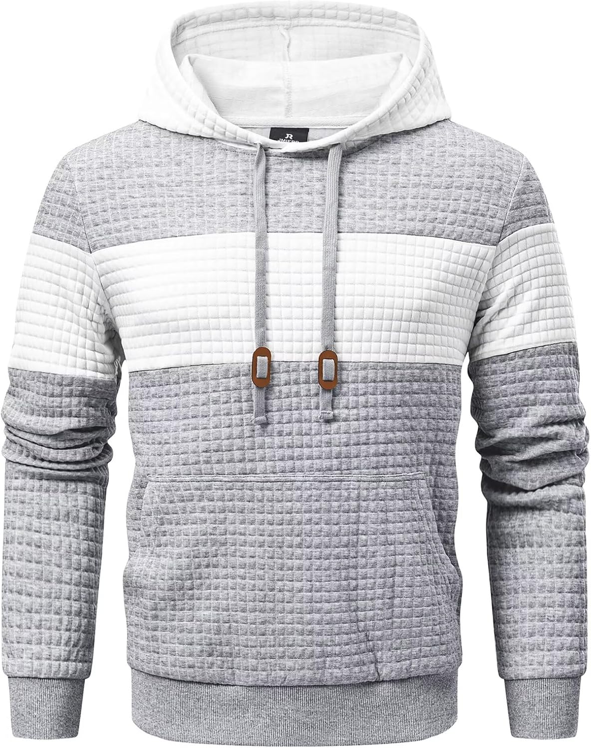 JMIERR Men's Hoodies Waffle Sweatshirt with Pocket... - Image 7
