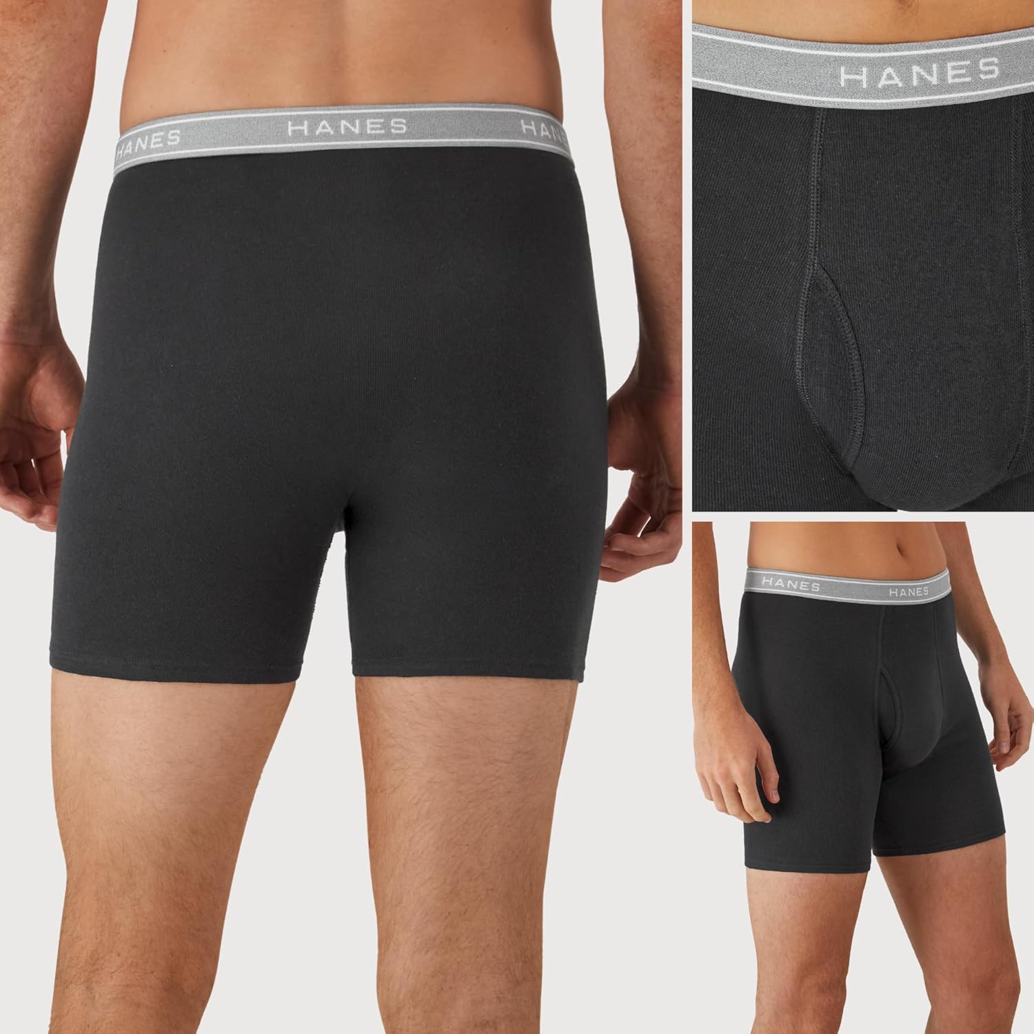 Hanes Men's Underwear Boxer Briefs, Cool Dri Moist... - Image 5