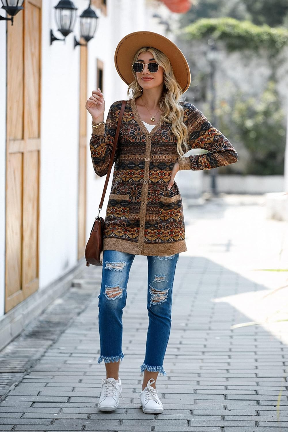 GRECERELLE Cardigan for Women Open Front Button Do... - Image 7