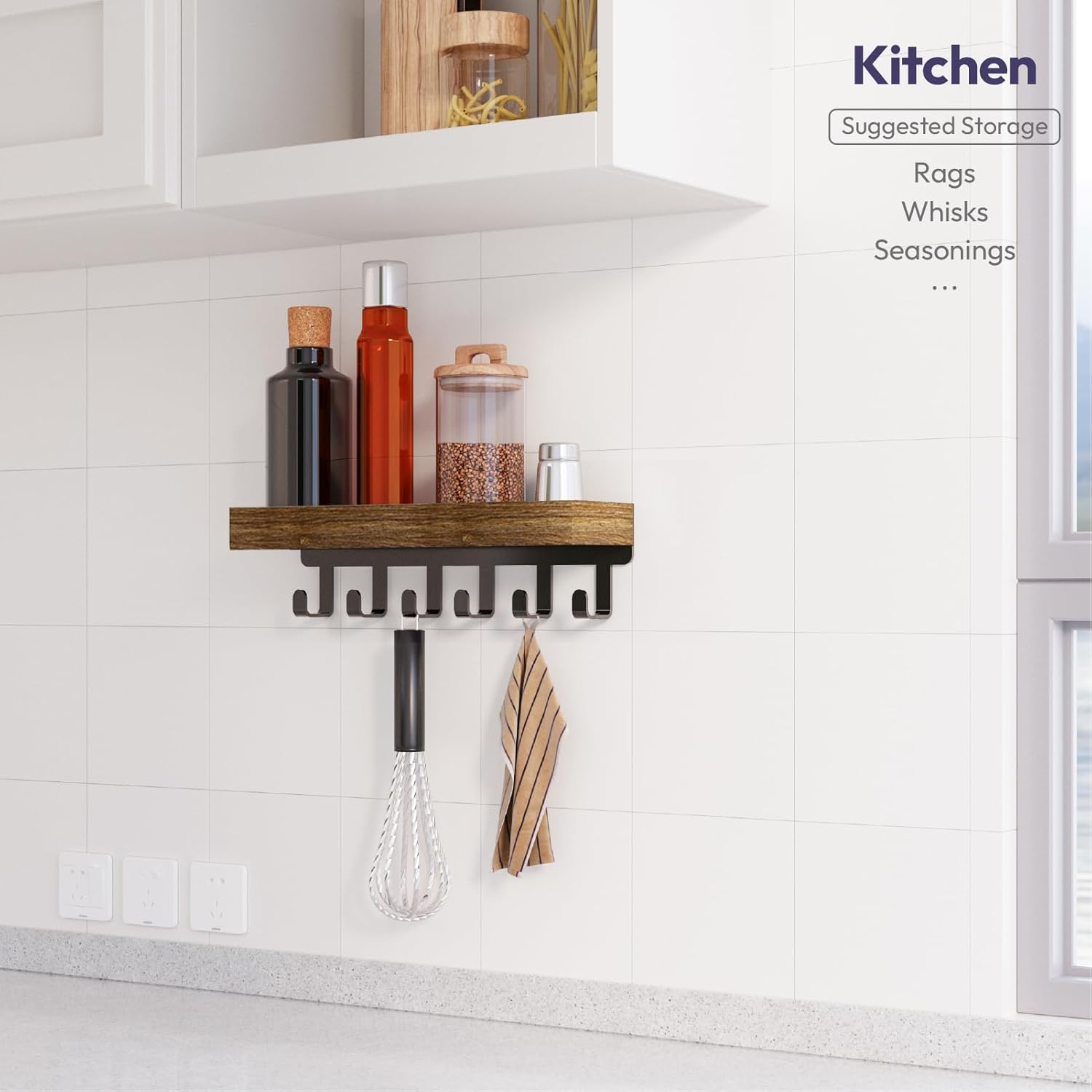 SWTYMIKI Key Holder for Wall - Key Rack Wood Tray ... - Image 7