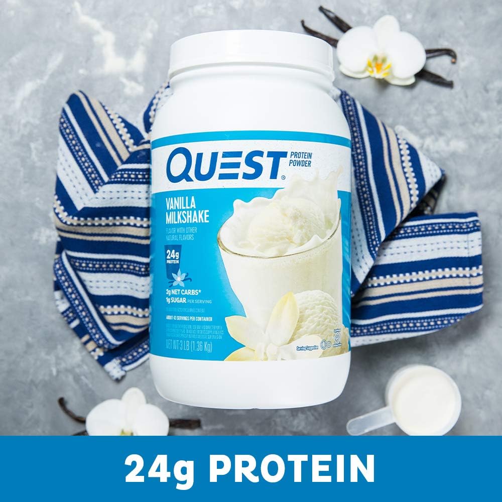 QUEST Protein Powder, Vanilla Milkshake, 3lb 3 pou... - Image 3
