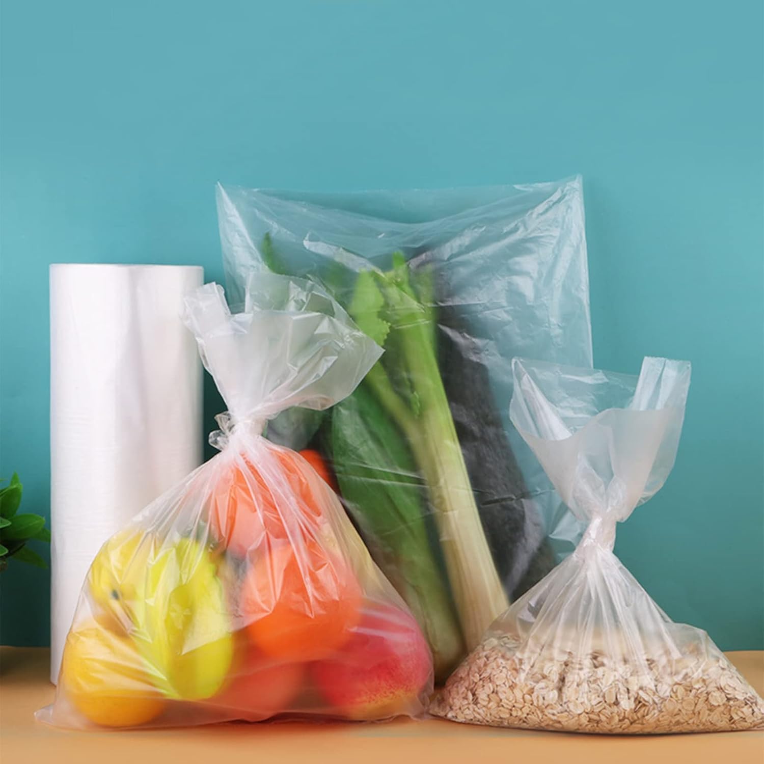 Food Storage Bags, 12”X20” Clear Plastic Produce B... - Image 6