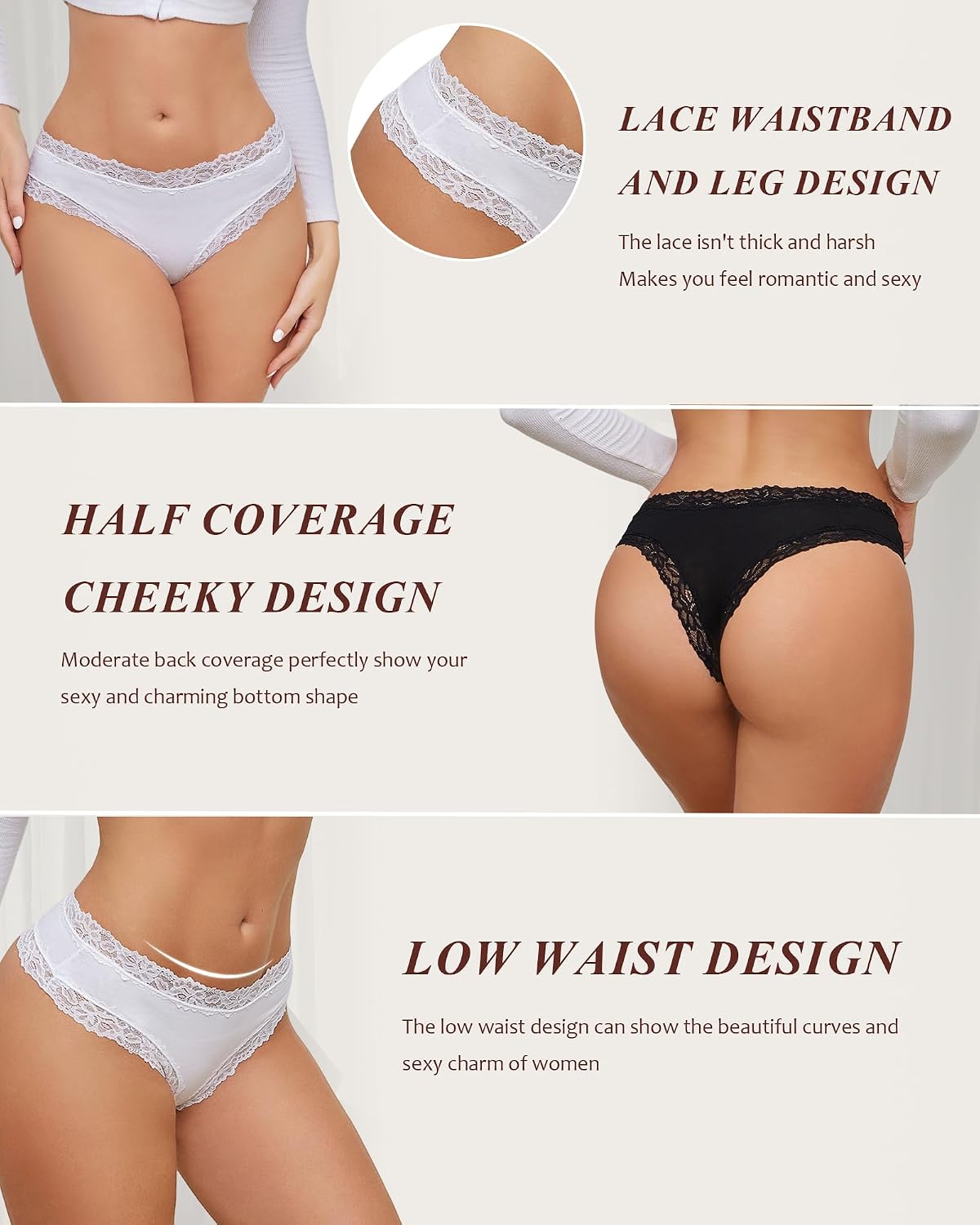 UNDER THE SEA Cotton Underwear Womens Sexy Lace Hi... - Image 3