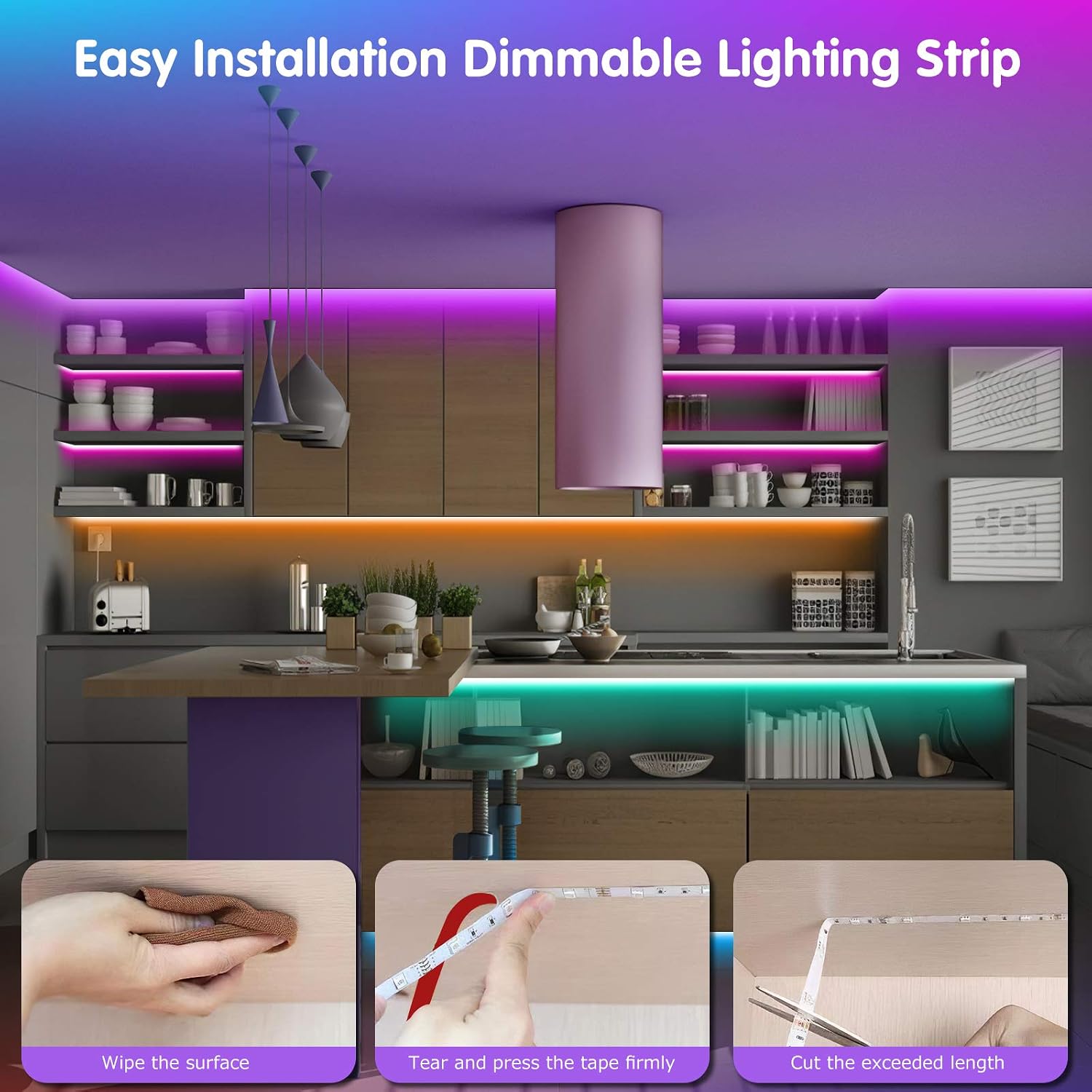 Tenmiro Led Lights for Bedroom 100ft(2 Rolls of 50... - Image 7