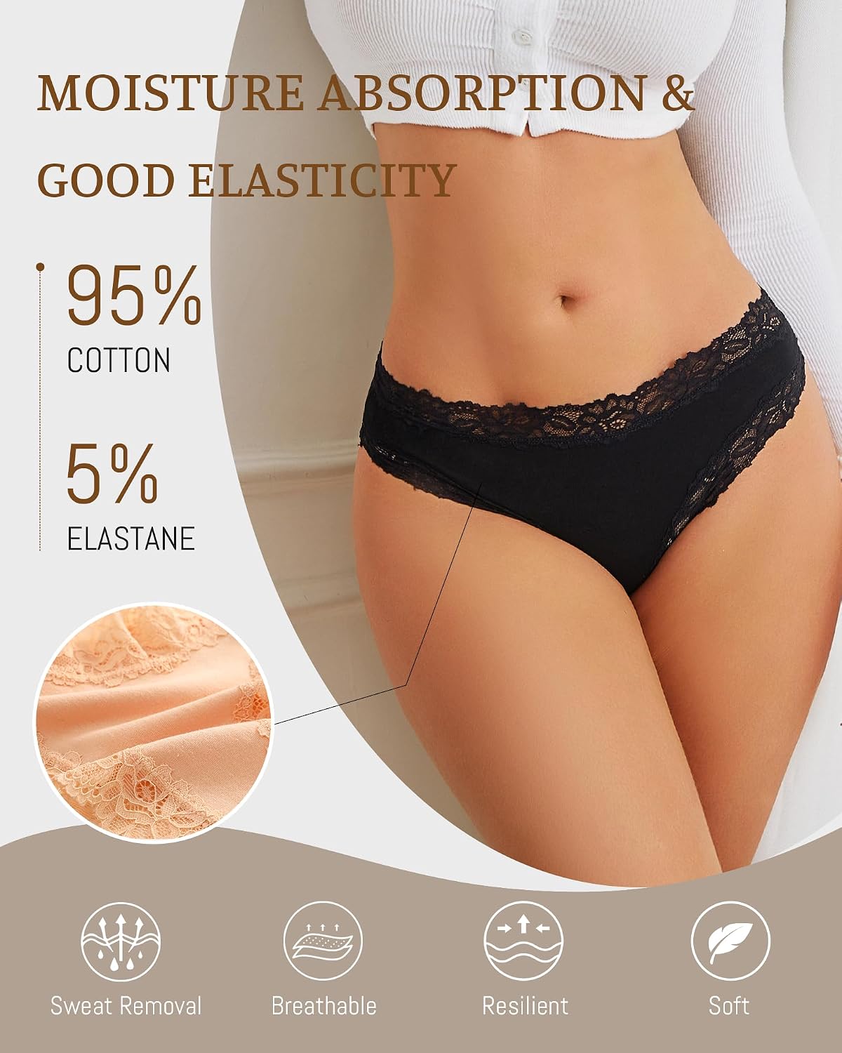 UNDER THE SEA Cotton Underwear Womens Sexy Lace Hi... - Image 4
