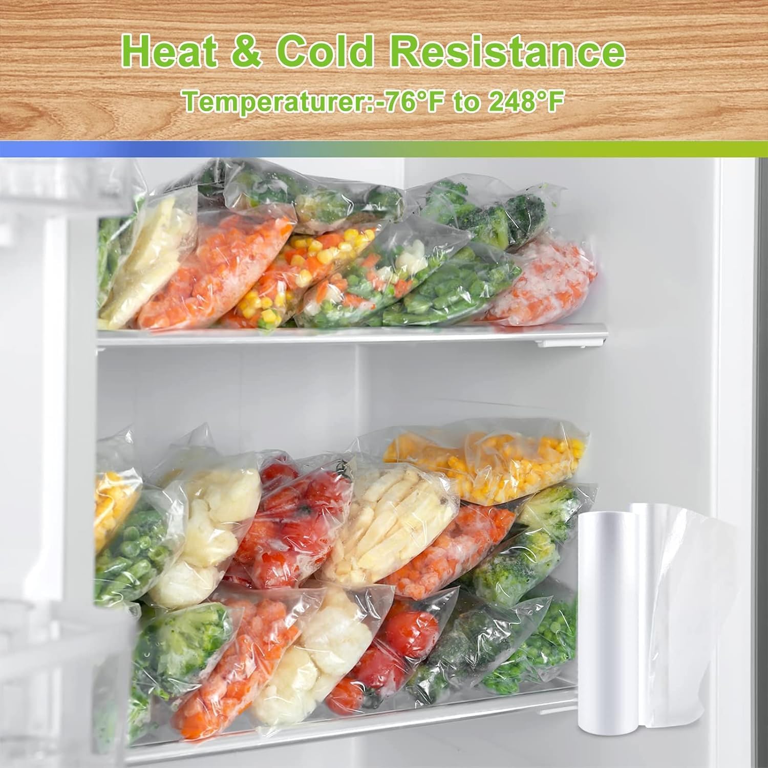 Food Storage Bags, 12”X20” Clear Plastic Produce B... - Image 7