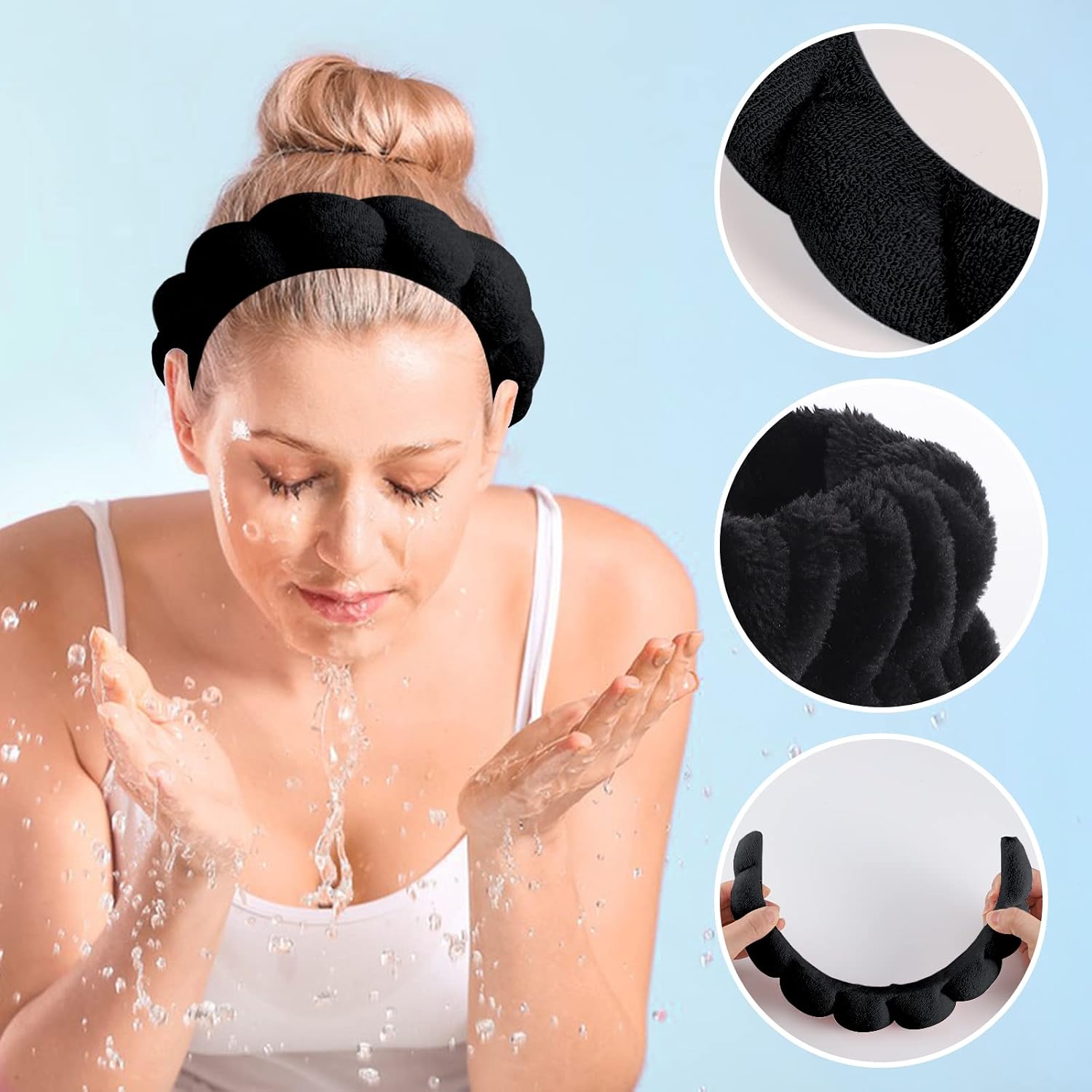 Spa Headbands for Women Skincare Headband Makeup H... - Image 3