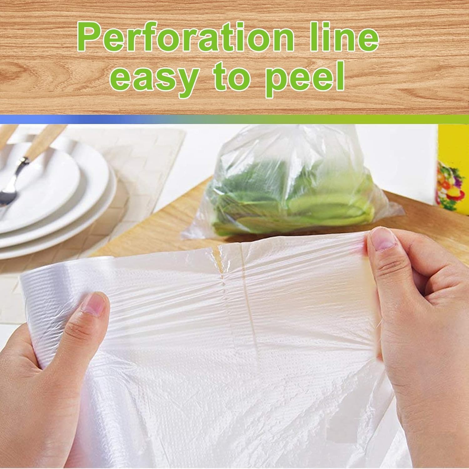 Food Storage Bags, 12”X20” Clear Plastic Produce B... - Image 3