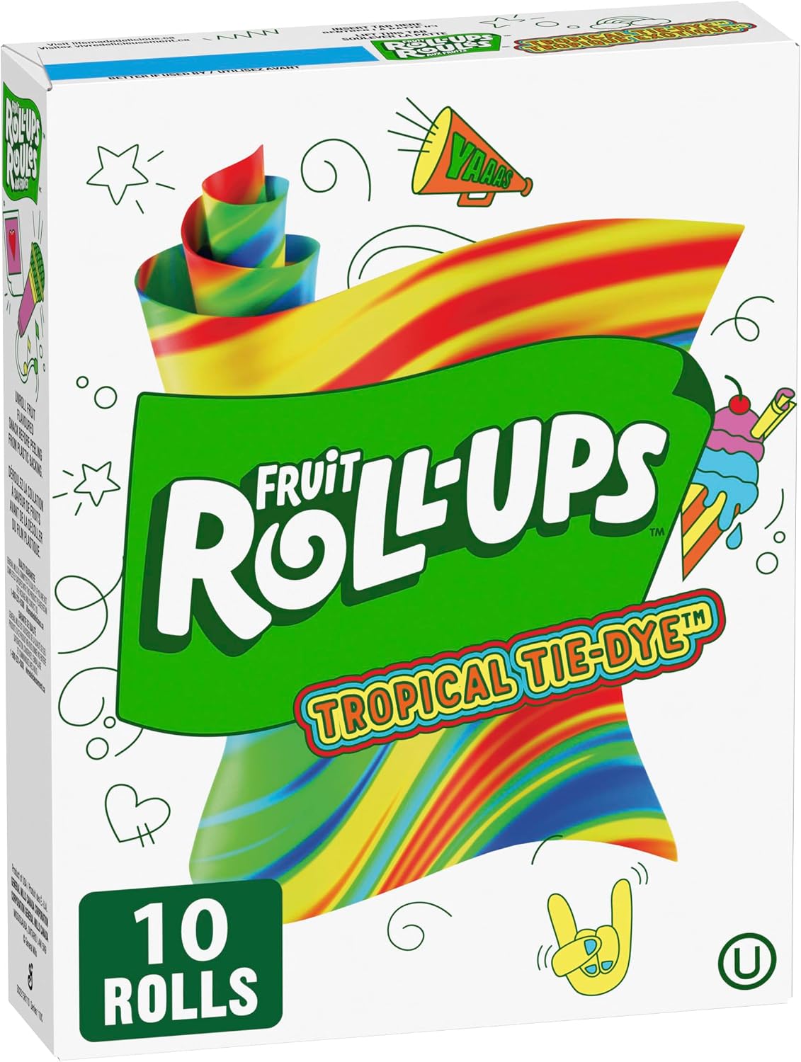 BETTY CROCKER FRUIT ROLLUPS Tropical Tie-Dye Fruit...