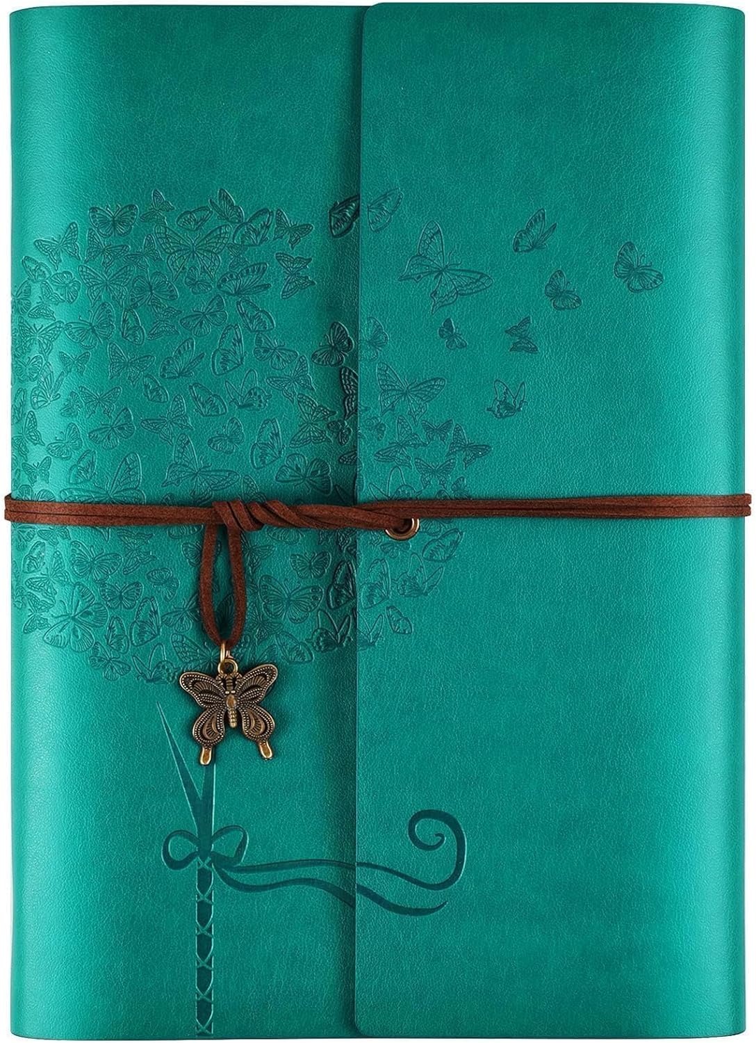 OMEYA Refillable Leather Journal for Women: A5, 10...