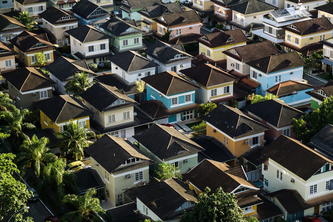 Illustrative aerial stock photo of a suburban neighbourhood, not the specific location discussed in this article