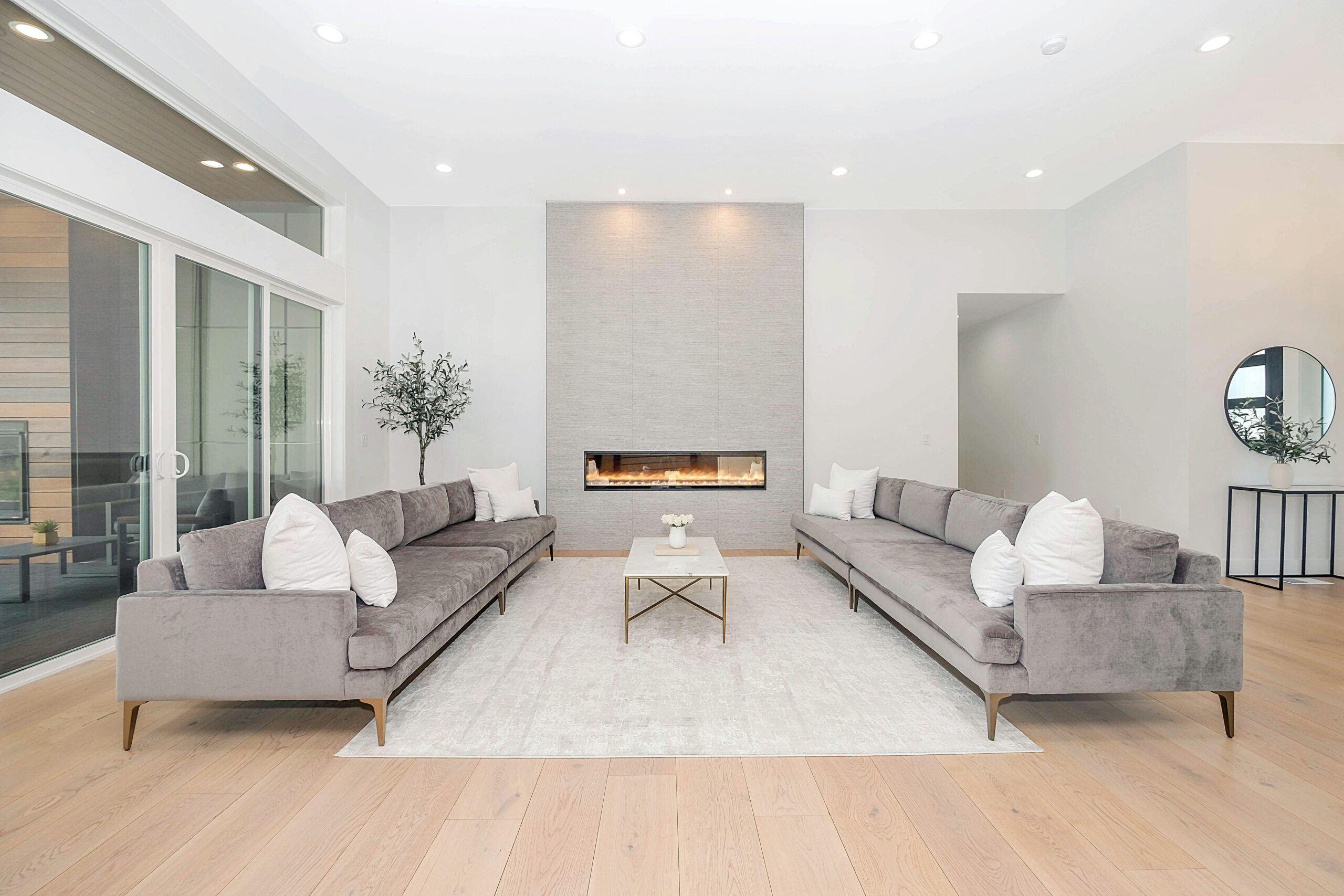 A modern condominium living room interior