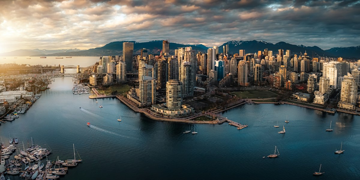 Vancouver condo towers along False Creek