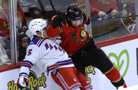 Batherson hat trick leads Senators past Rangers 7-4 Batherson hat trick leads Senators past Rangers 7-4