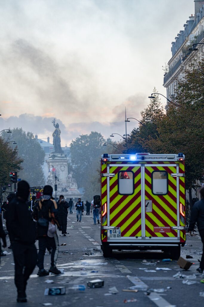 Police say 110,000 march in Paris, 100+ detained in France
