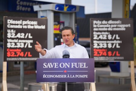 Poilievre pitches diesel tax cuts through July 2027 Poilievre pitches diesel tax cuts through July 2027