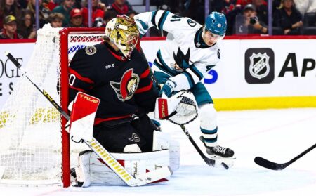 Askarov makes 41 saves as Sharks beat Senators 6-2 Askarov makes 41 saves as Sharks beat Senators 6-2