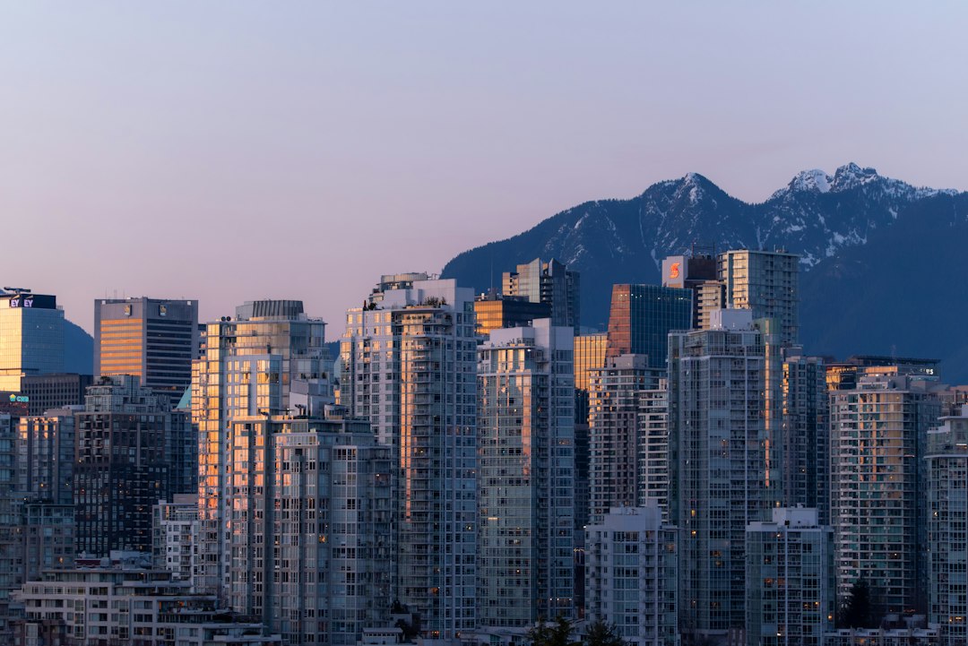 Vancouver skyline with high-rise towers (stock photo)