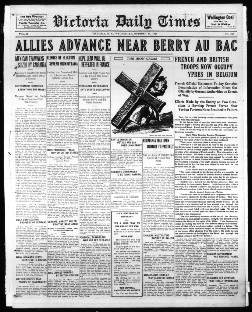 On This Day: First Canadian troops reach England, 1914