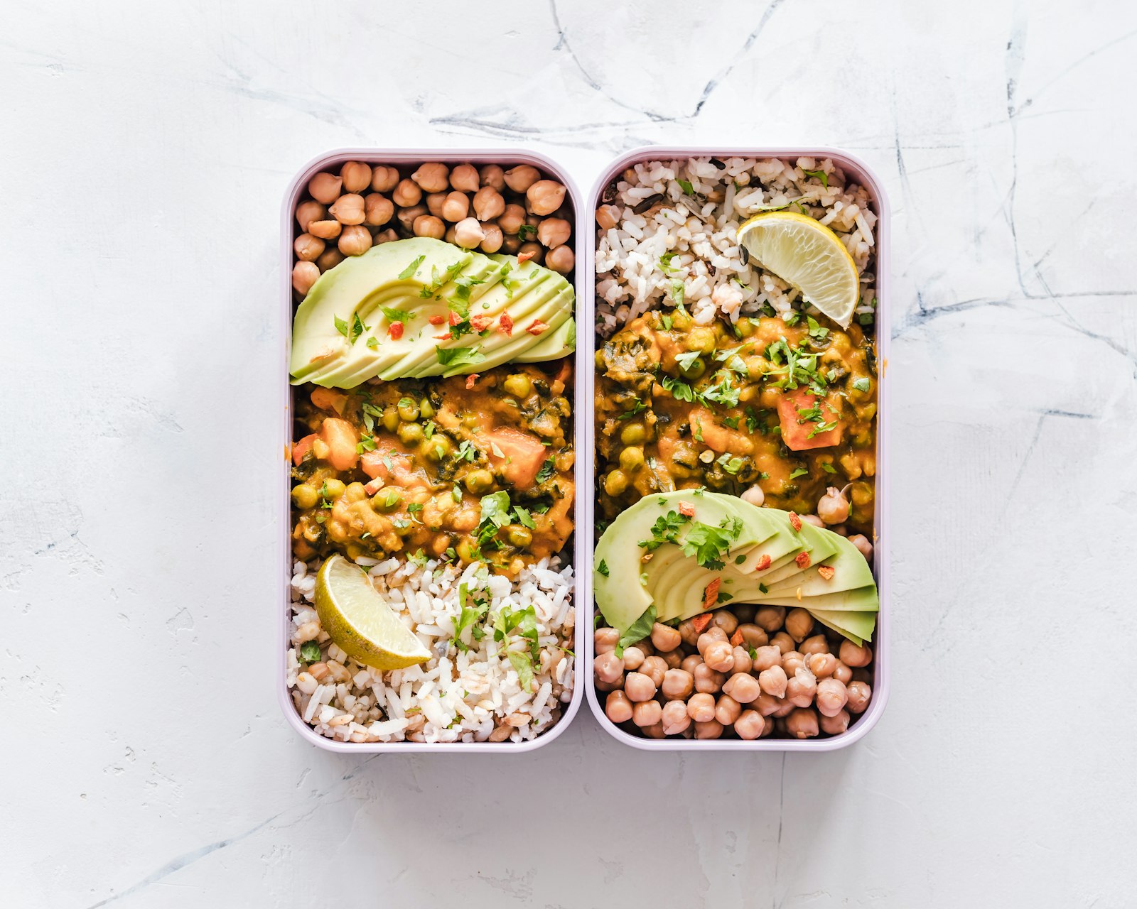 Packed lunch containers for a work shift
