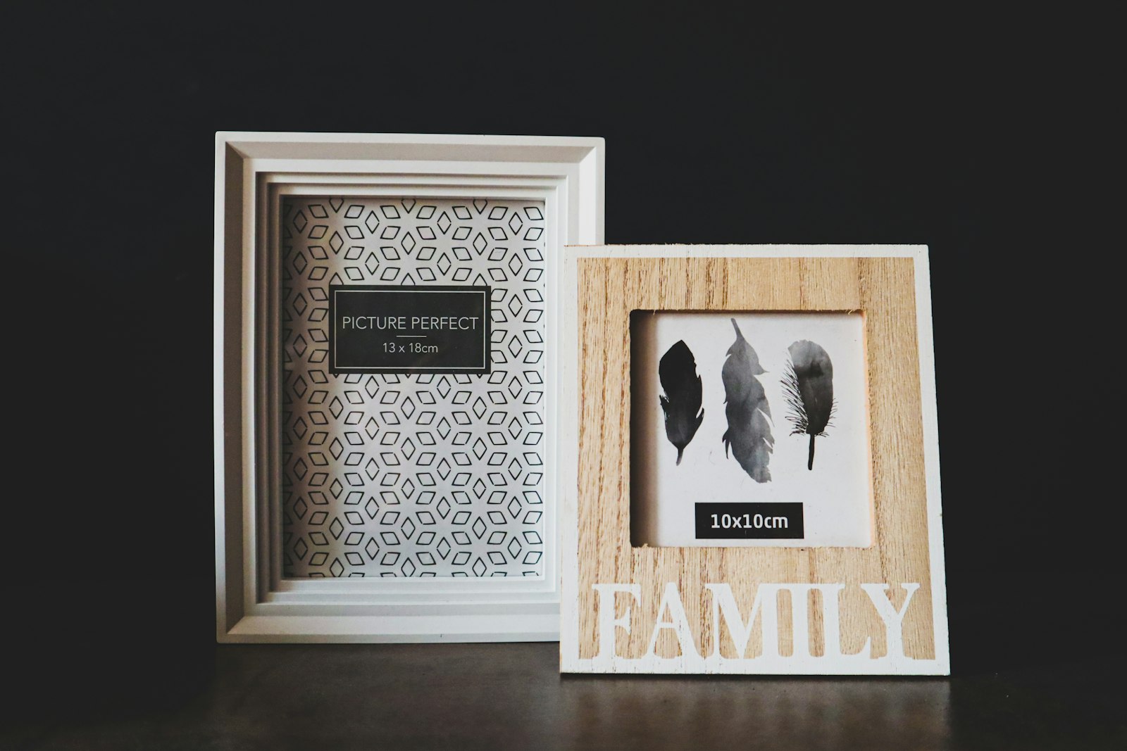 Framed family photos on display
